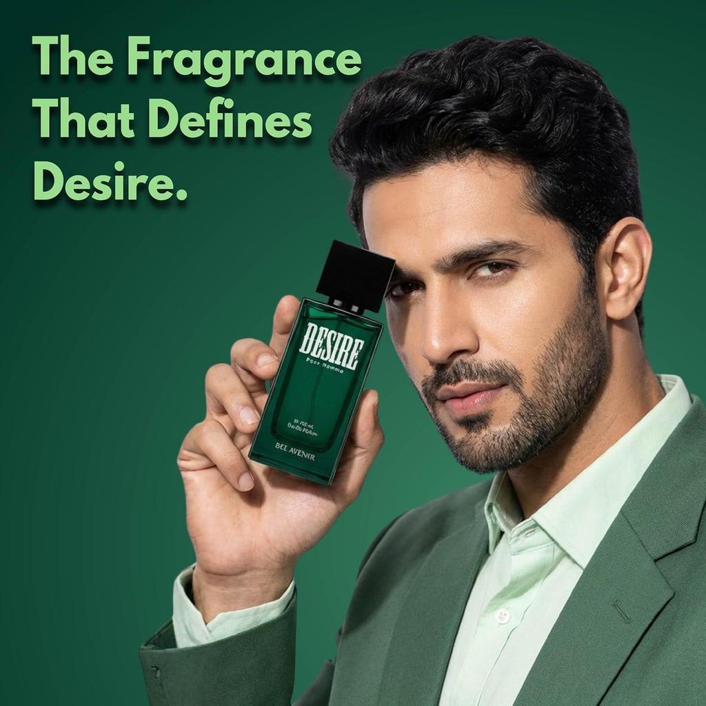 Bel Avenir Desire Long Lasting Perfume for Man | Everyday and Evening Fragrance | Gift for Husband, Boyfriend | Fresh & Aromatic Notes | Eau De Parfum