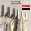10Pcs Heavy Duty Adhesive Hooks No Drill Wall Hooks For Bathroom Kitchen Bedroom Towel Coat Hat Bag Hanging Organizer
