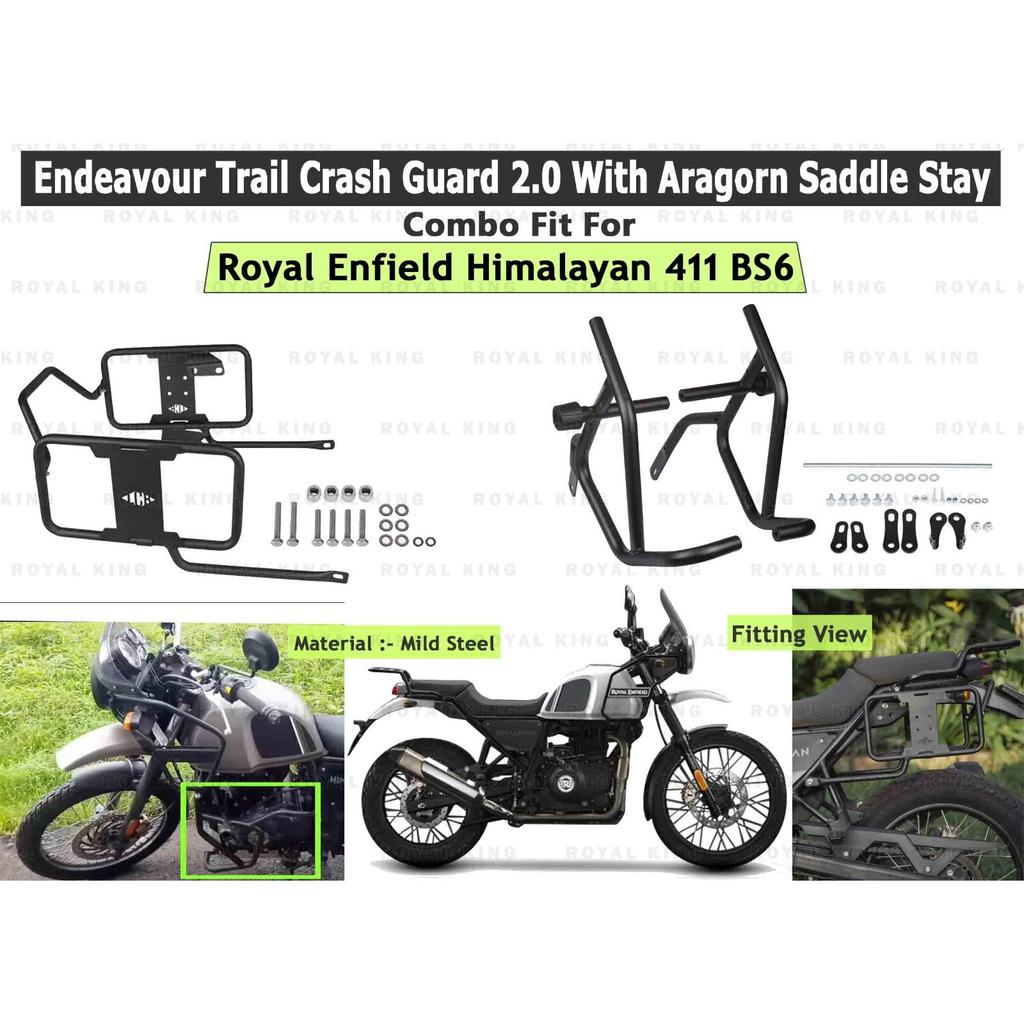 Fit For Royal Enfield Himalayan 411 "Endeavour Crashguard & Saddle Stay Combo"
