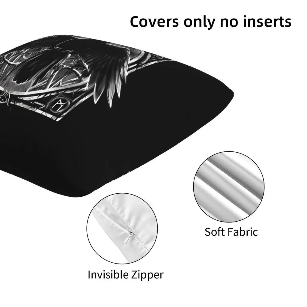 Odin'S Watcher Yggdrasil Raven 2 Pcs Square Pillowcase Pillow Cover Cushion Decor Comfort Throw Pillow For Home Living Room