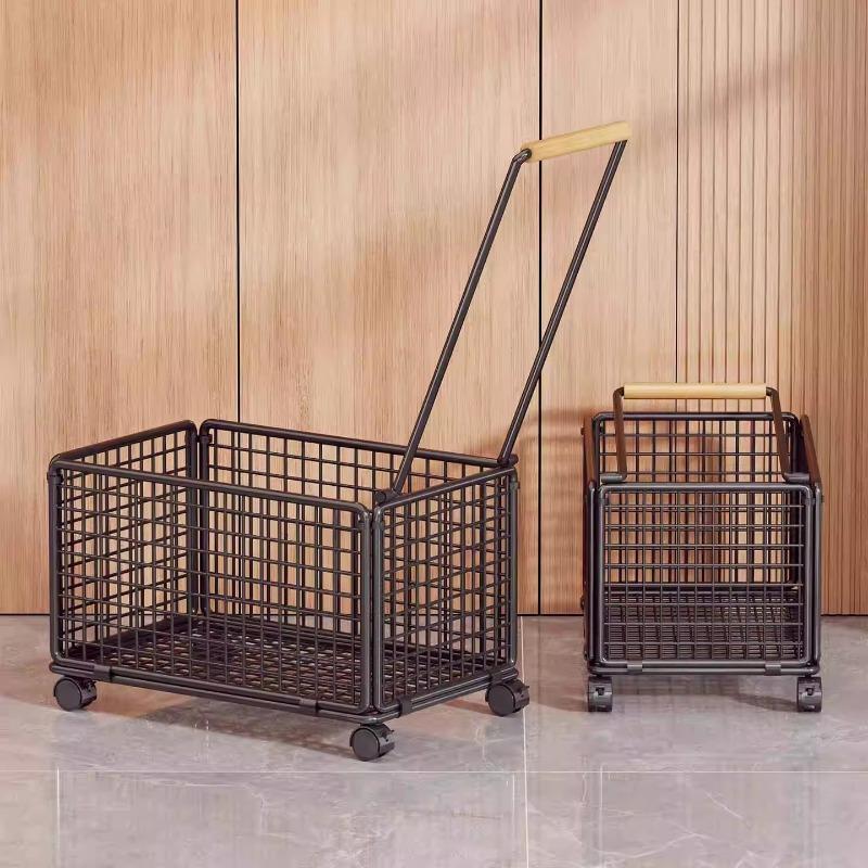 Movable Storage Basket Iron Organizer Baskets Luxury Large Toys Clothes Organizers Cart Multipurpose Kitchen Organizing Carts
