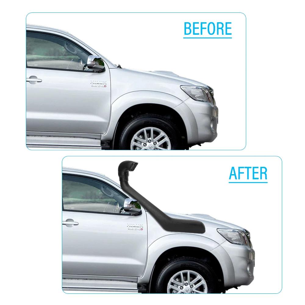 Car Airflow Snorkel Kit Air Intake for Toyota Hilux Vigo 2005 2006 2007 2008 2009 2010 2011 2012 2013 2014 Matte Black