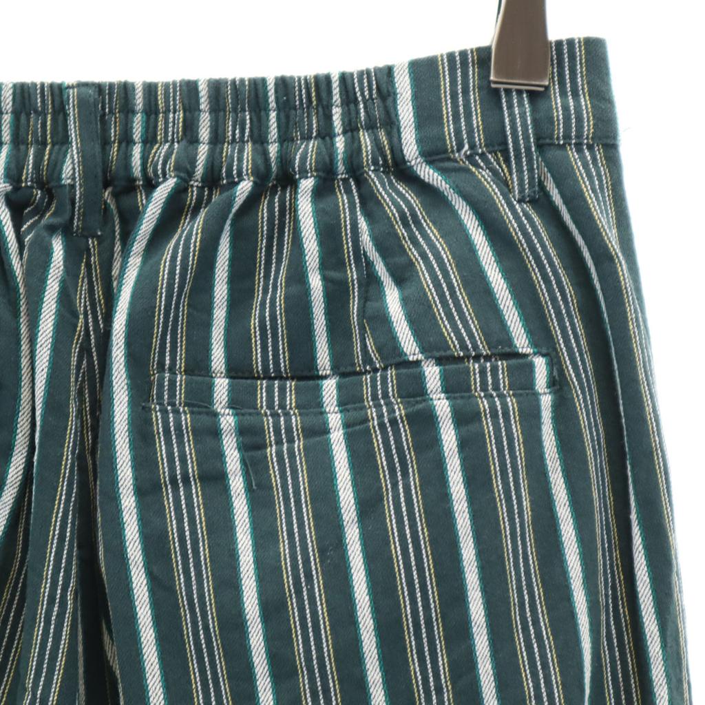 Fafatt Striped Pattern Easy Pants Green System Women Used