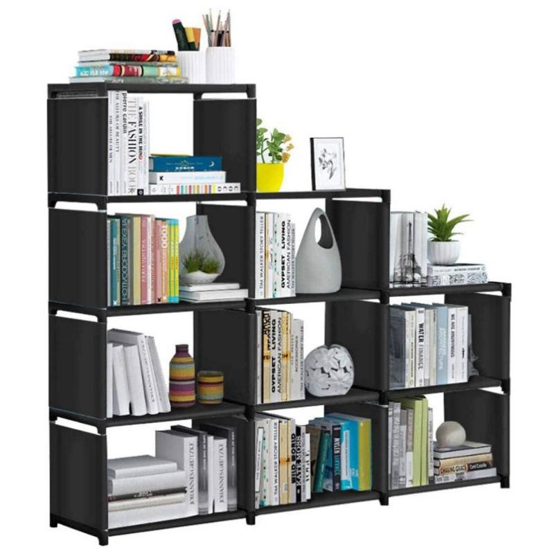 Large Combination Bookshelf: Floor-Standing Storage Rack with Desktop Steel Pipe Shelves for Kids