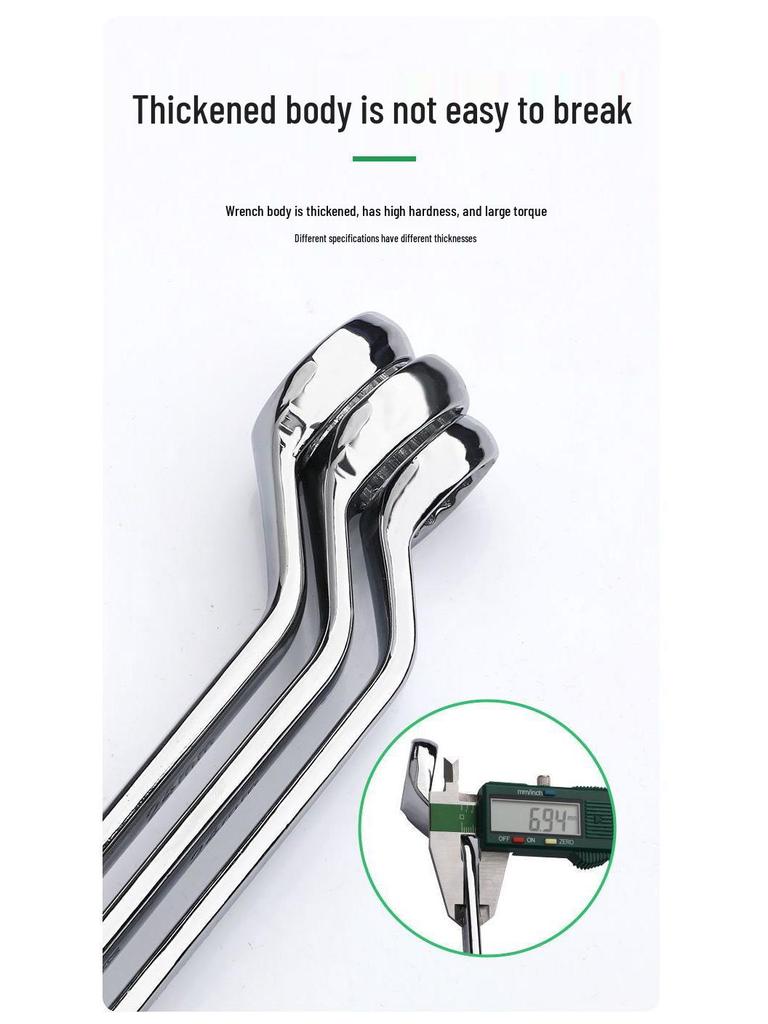 Set chei combinate cu capăt deschis și capăt inelar cu cap dublu - Set scule de reparații cu finisaj oglindă