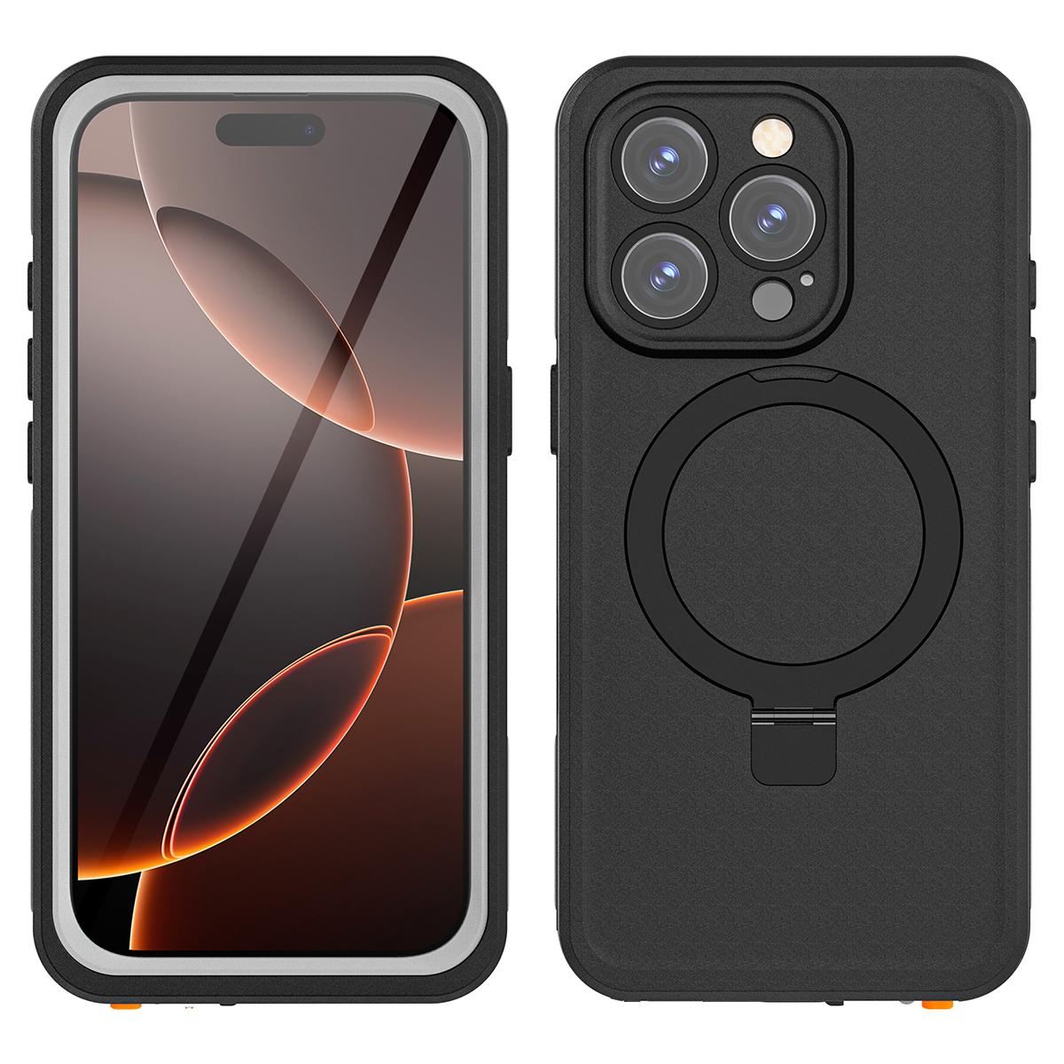 

Водонепроницаемый чехол REDPEPPER IP68 для iPhone 16 Pro Max, задняя крышка, подставка, совместимая с MagSafe A