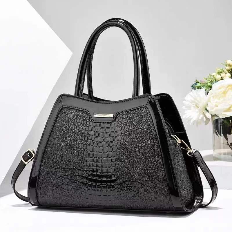 

Stylish And Trendy New Womens Bucket Bag With Chic Crocodile Pattern Design In Black Khaki And More