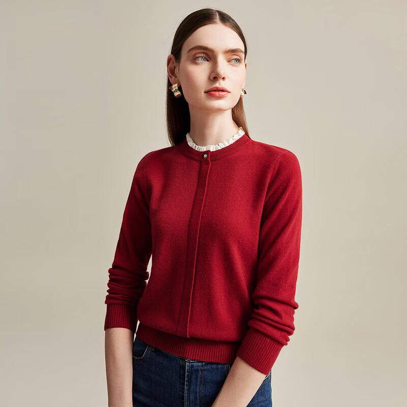 Zhaojun Women's Cashmere Lace Stand Collar Sweater