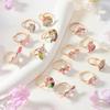 14Pcs Adjustable Rings for Girls Women Cute Cartoon Unicorn Alloy Ring Fashion Beauty Jewelry Christmas New Year Gift for Girl