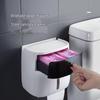 ecoco Double-Layer Waterproof Bathroom Tissue Box with Shelf