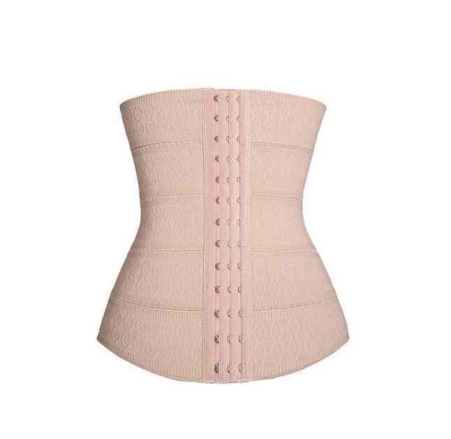 

Body Shaper Women Latex Rubber Waist Trainer Cincher Underbust Shapewear Corset 2XL бежевий