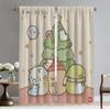 Blackout Curtains 2 Pieces Sumikko Gurashi Halloween Decoration Shades Home Interior Curtains for Living Room Tulle for Bedroom