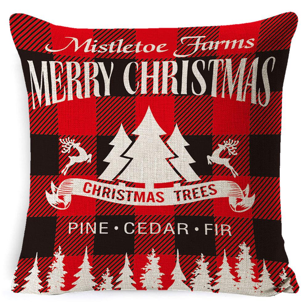 Christmas Pillowcase Home European Linen Sofa Cover Cushion Cushion Pillowcase Back Cushion