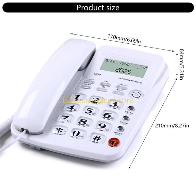 B03C Landline Telephone For Home And Office Featuring Clear Caller Display Convenient Speakerphone Function