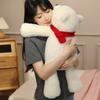 Kawaii Polar Bear Plush Toys Stuffed Soft Lying Polar Bear Pillow Toys Cute For Girls Boys Best Birthday Gifts For Women Lovers