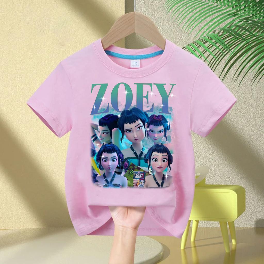 Summer kid Tops Fashion Baby Clothes Children Short Sleeve Tshirt Kpop Demon Hunte rs Saja Boy Print Casual Kids TShirt Girls
