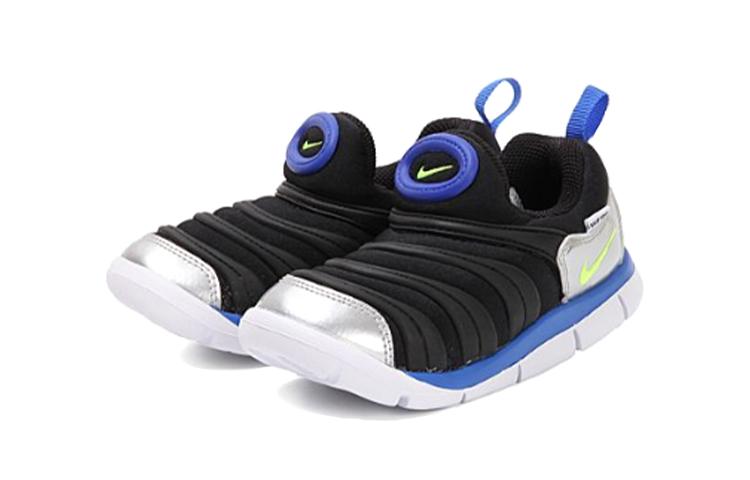 Nike Dynamo Free Low Top Toddler Shoes Black Blue Silver Infant And Toddler 343938-012