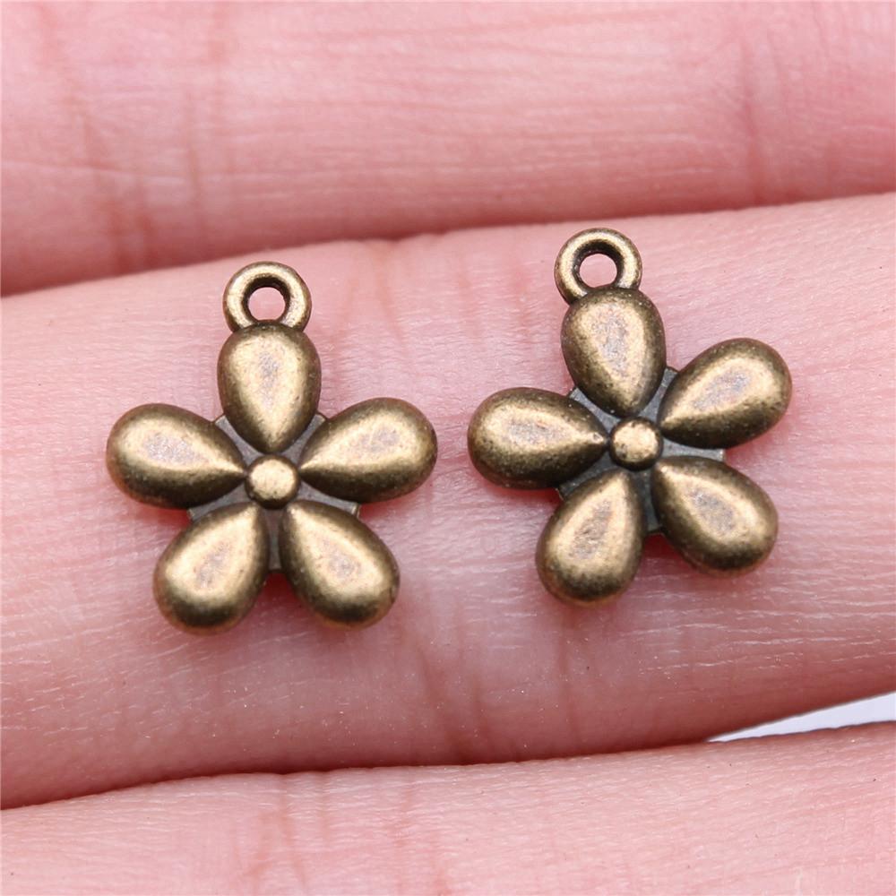 Charms Small Flower Pendants Wedding Jewelry Findings QC116