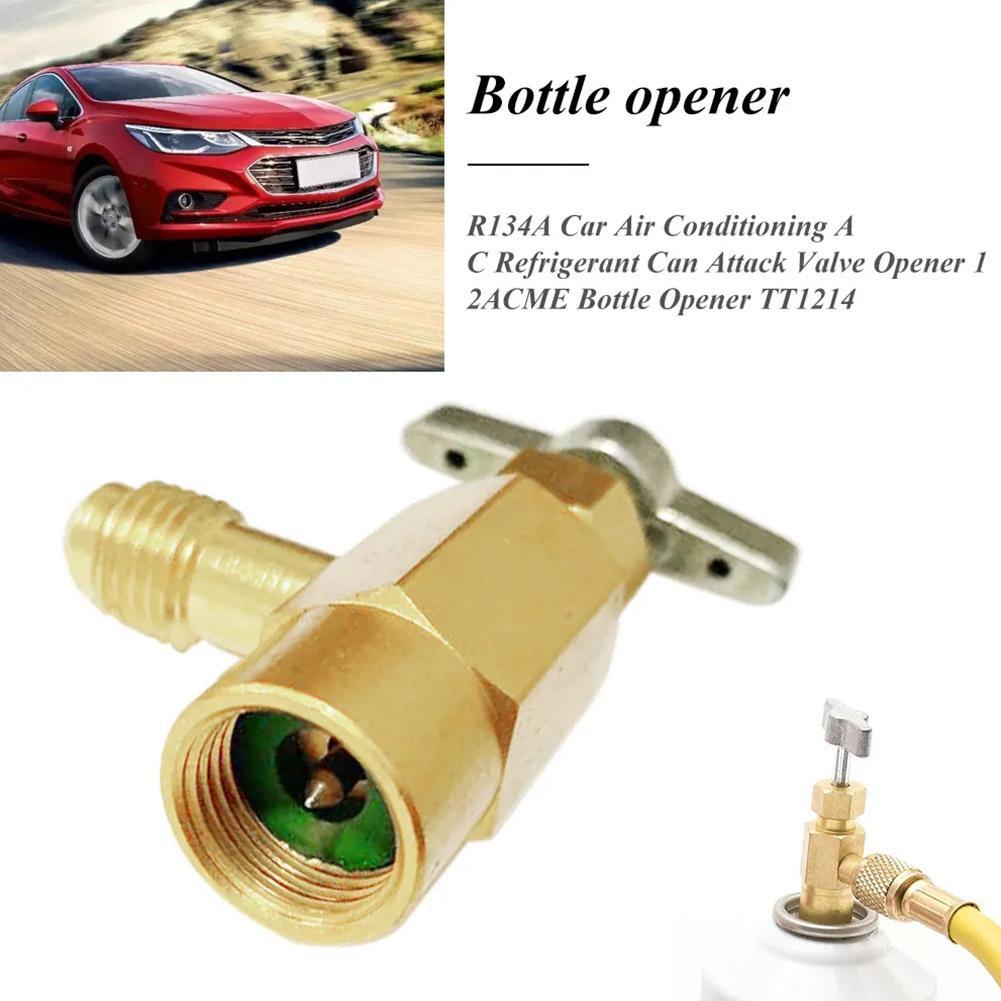 Automobile Air Conditioner Refrigerants Can Dispensing R134A R-134 AC Refrigerant Aluminum Tap 1/2" ACME Thread Valve Tool