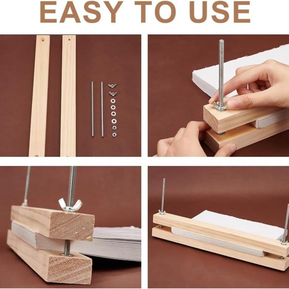 Multifunctional Bookbinding Press Sturdy Binding Machines Lightweight Wooden Book Press  School