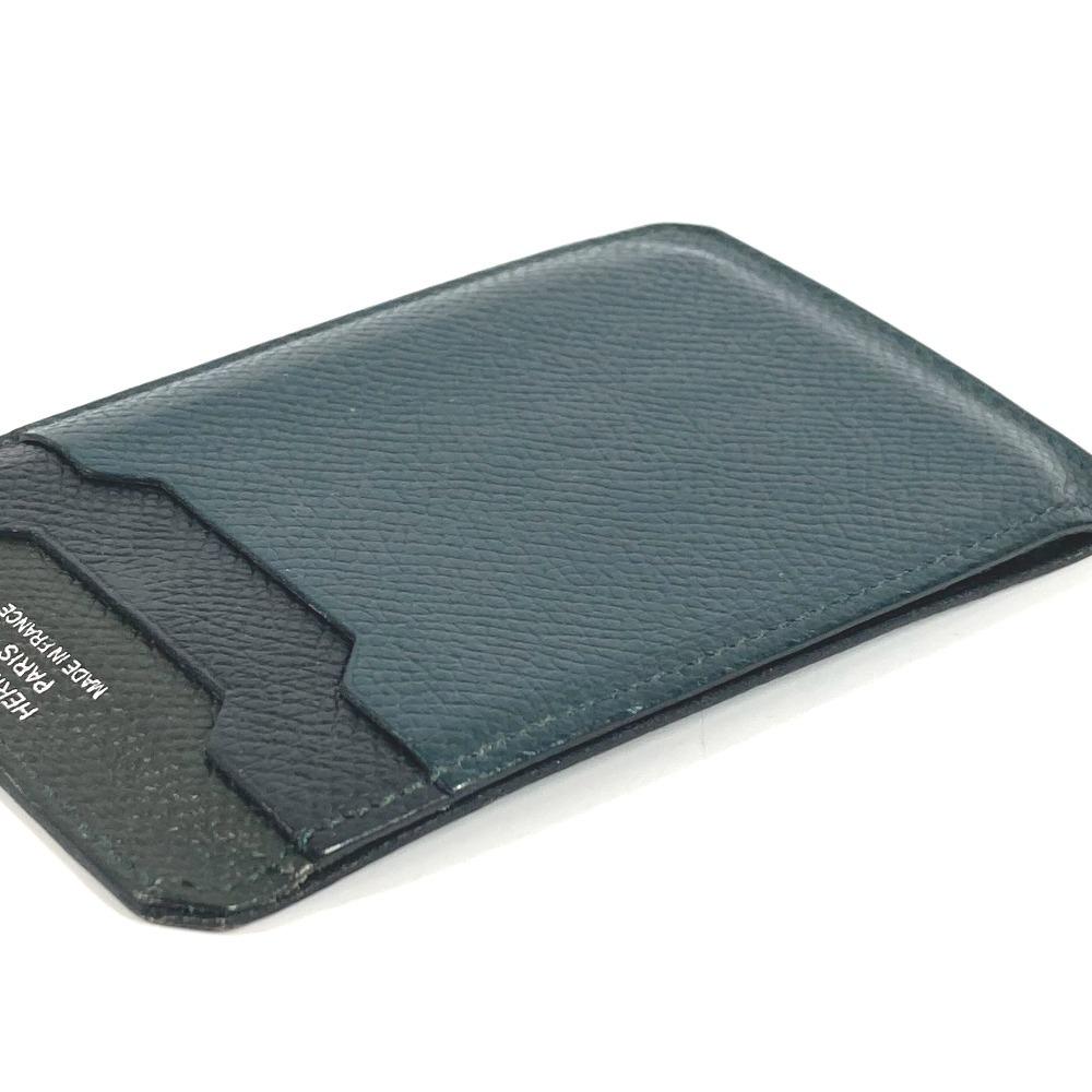 HERMES Logo City 3CC Business card holder/pass case, tricolor Card Case