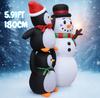 5.91FT Giant Inflatable Toy Snowman Penguin With LED Light Xmas Decoration for Yard Christmas Supplie Home Ornament Holiday Gift