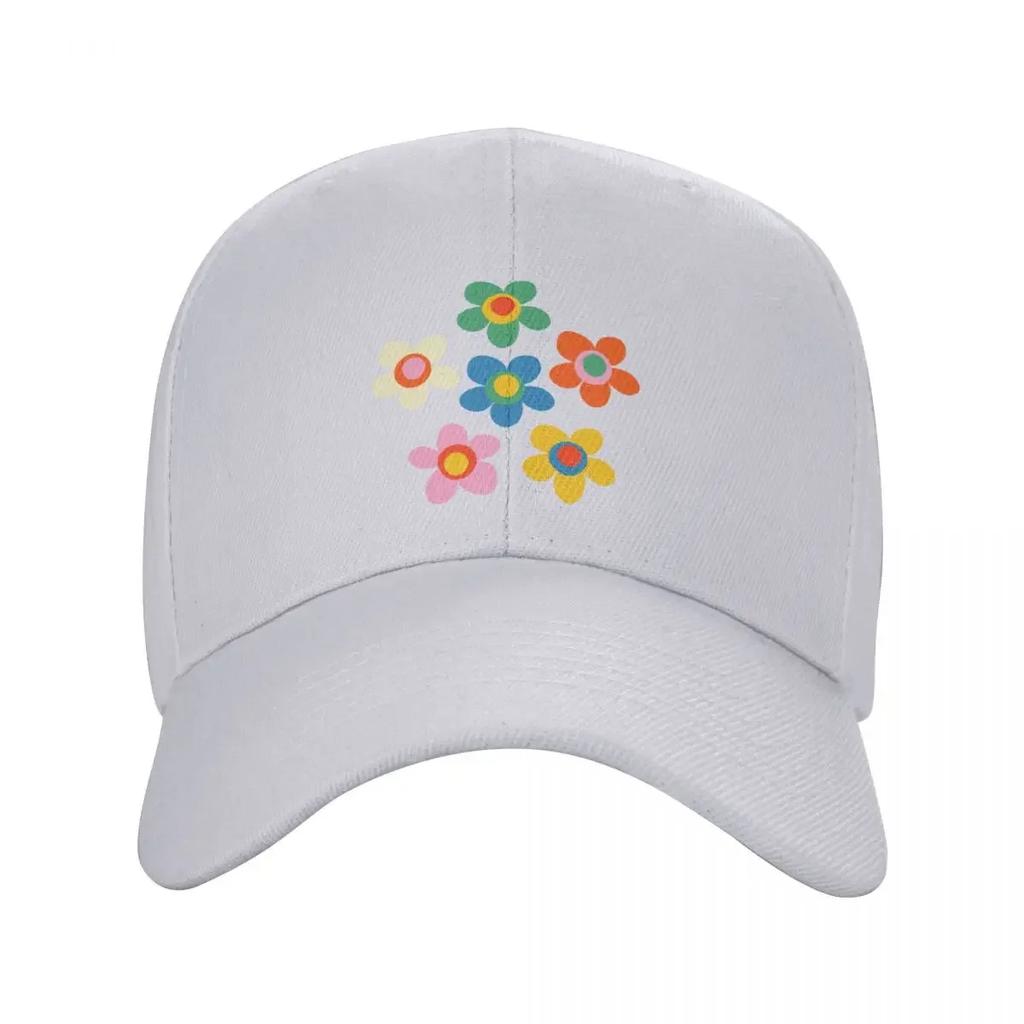 Cheerful Maisie Flowers Colorful Floral Pattern On Pink Baseball Cap Sun Hat Custom Hat Dropshipping Golf Wear Unisex Womens