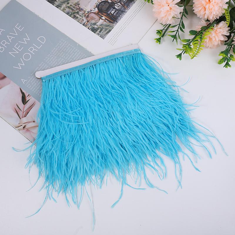 Natural Ostrich Feather Ribbon 1/5/10M, 10-15Cm Multicolor For Diy Crafts, Carnival Decor, Stage Show, Ready Stock, Factory Dire