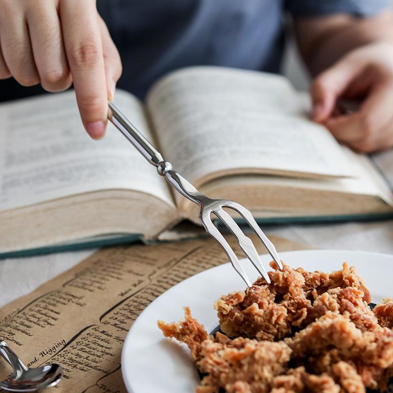 1Set 304 Stainless Steel Steak Knife Western Food Cutlery Thickened Commercial Set Table Knife Dessert Spoon