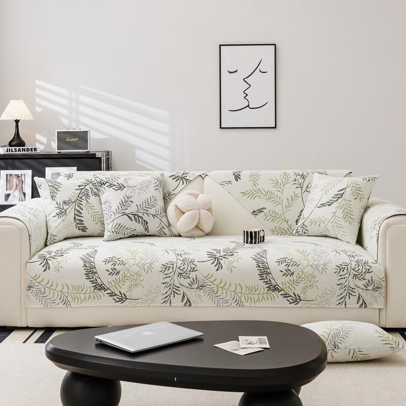 Chenille Sofa Cushion for All Seasons, New Style French Cream Style Sofa Cover, Non-slip Cover Cloth Seat Cushion