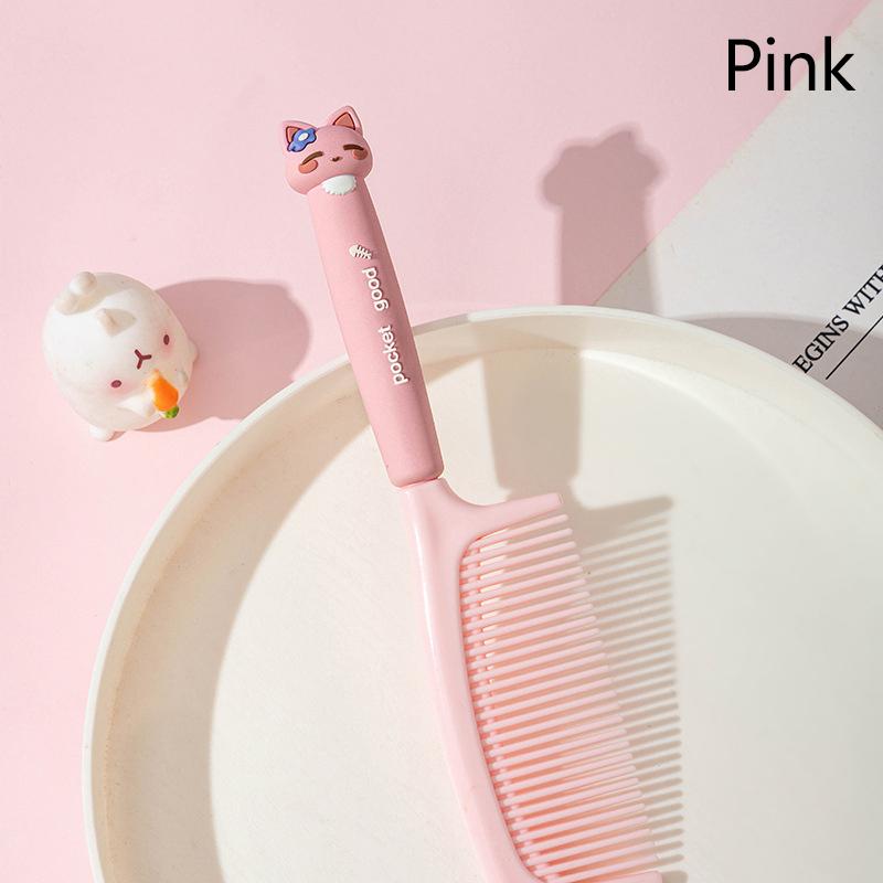 

Портативная расческа с рисунком из мультфильма, мягкие силиконовые расчески, расчески для укладки волос, симпатичная расческа, парикмахерская расческа, щетка для волос для девочек, дорожная расческа розовый