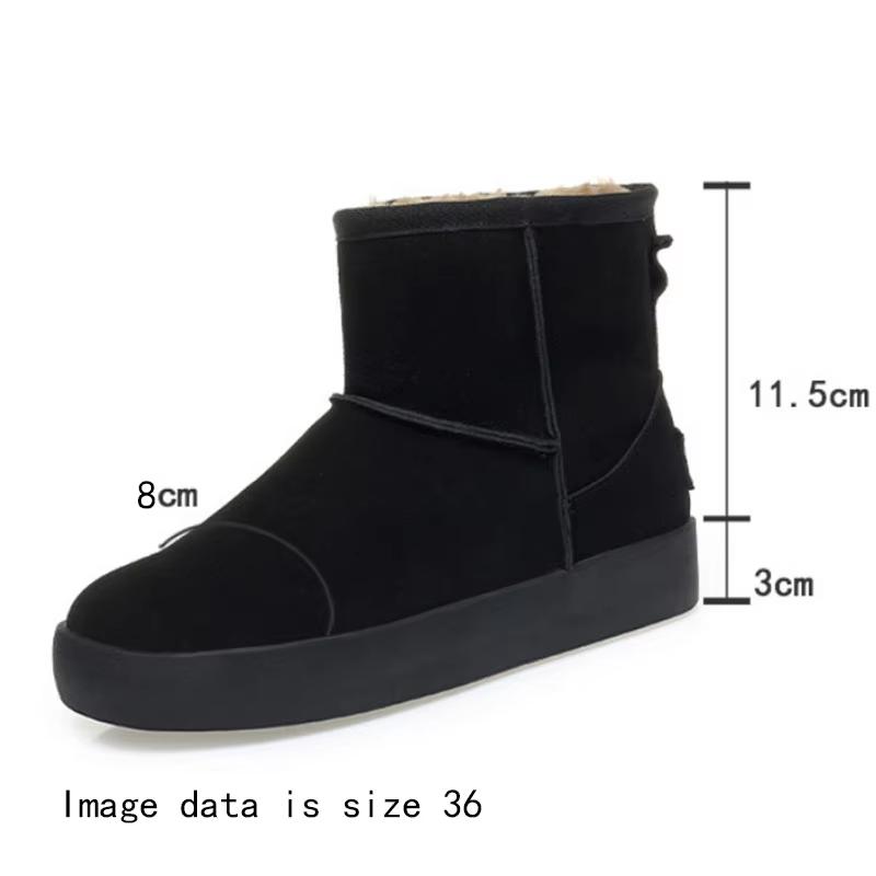 Fashion AIYUQI Snow Boots Female Genuine Leather 2025 New Winter Ankle Boots Women Flat Non Slip Natural Wool Warm Boots Women