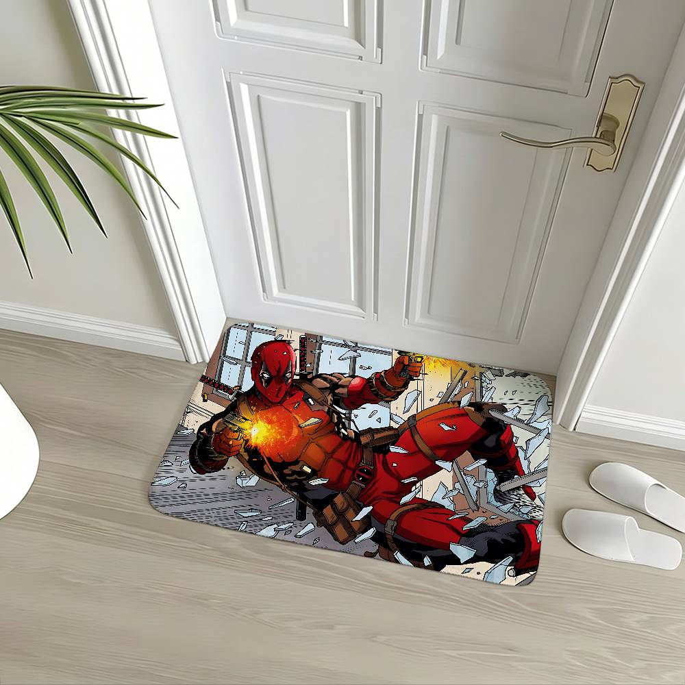 Cute-D-deadpool-S Carpet Bathroom Anti-slip Mat Door Mat Home Decoration Mat Entrance Door Mat Scratch-resistant Door Mat