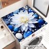 Solid Color Washing Machine and Refrigerator Dust Cover: Diatom Mud, Absorbent, Non-Slip, Dirt-Resistant Mat
