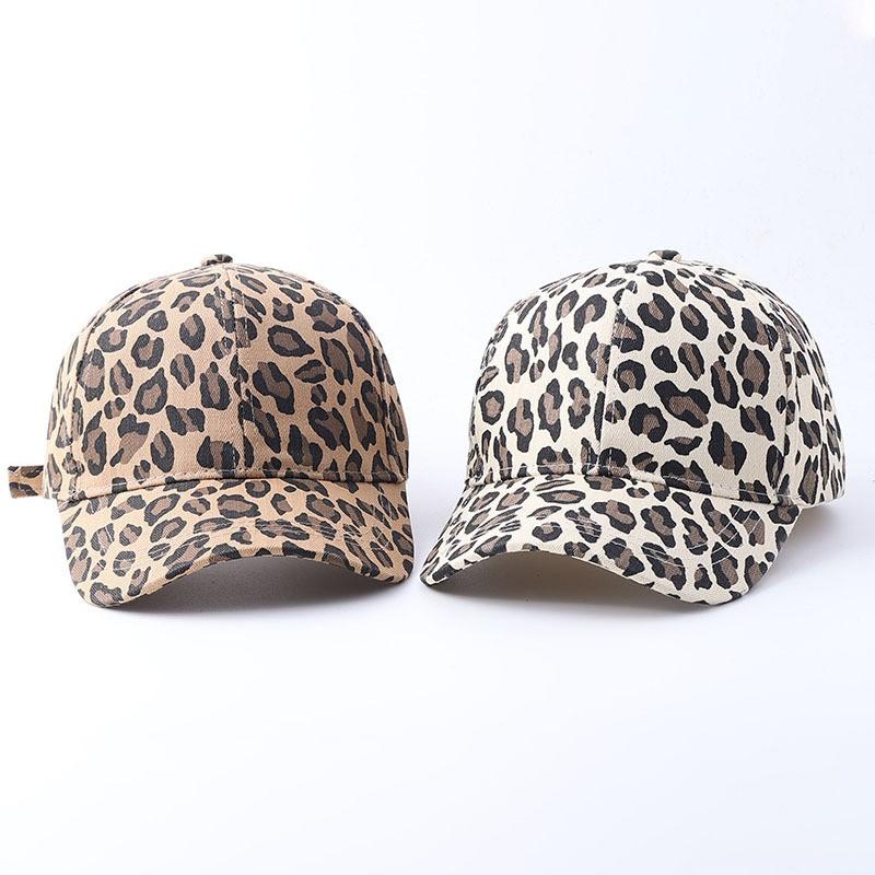 Leopard Print Baseball Cap Men Women Cotton Sun Hat Fashion