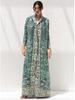 Miyake Pleats Women's High-End Printed Trench Coat Cardigan Muslim Robe