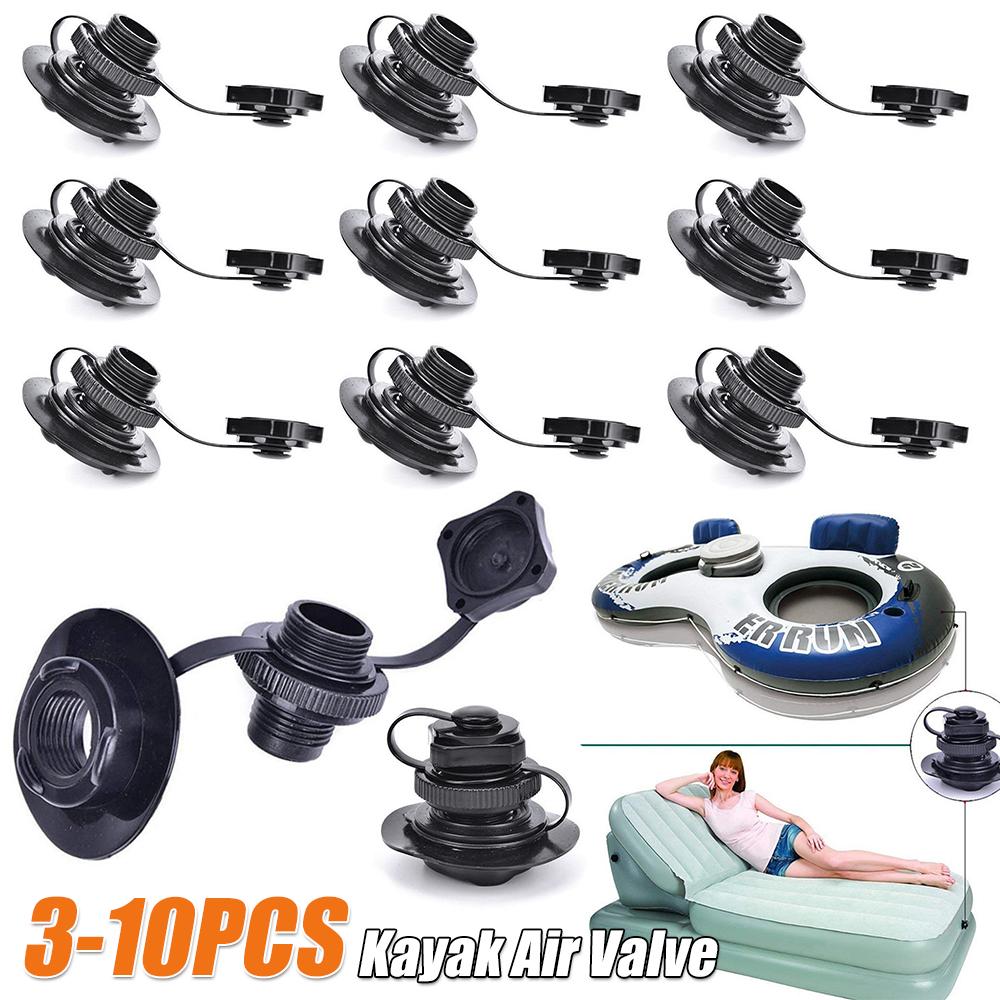 3-10PCS 2 in 1 Kayak Safety Air Valve Nozzle Caps Plug for Inflatable Boat Kayak Airbed Pump Adapter Converter Boat Accessories