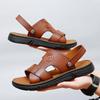 Size 38-44 Men's Leather Sandals Fashion Beach Shoes Hiking Sandals Casual Sneakers Summer Beach Sandalias Boys Men Slippers