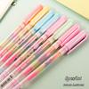 6PCs 6 In 1 Drawing Highlighter Colorful Ink Marker Gouache Color Pens Gel Pen Rainbow Color