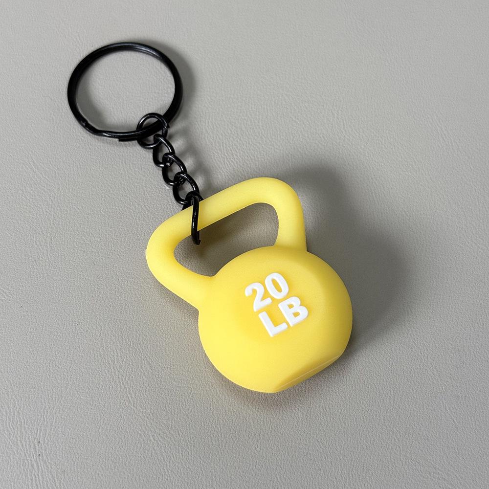 Fitness Keychain: Silicone Barbell Plate Pendant Gift