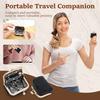 Vintage Leather Mini Jewelry Box Portable Travel Jewelry Case with Kiss Lock Coin Purse for Earring Ring Necklace Bracelet Box