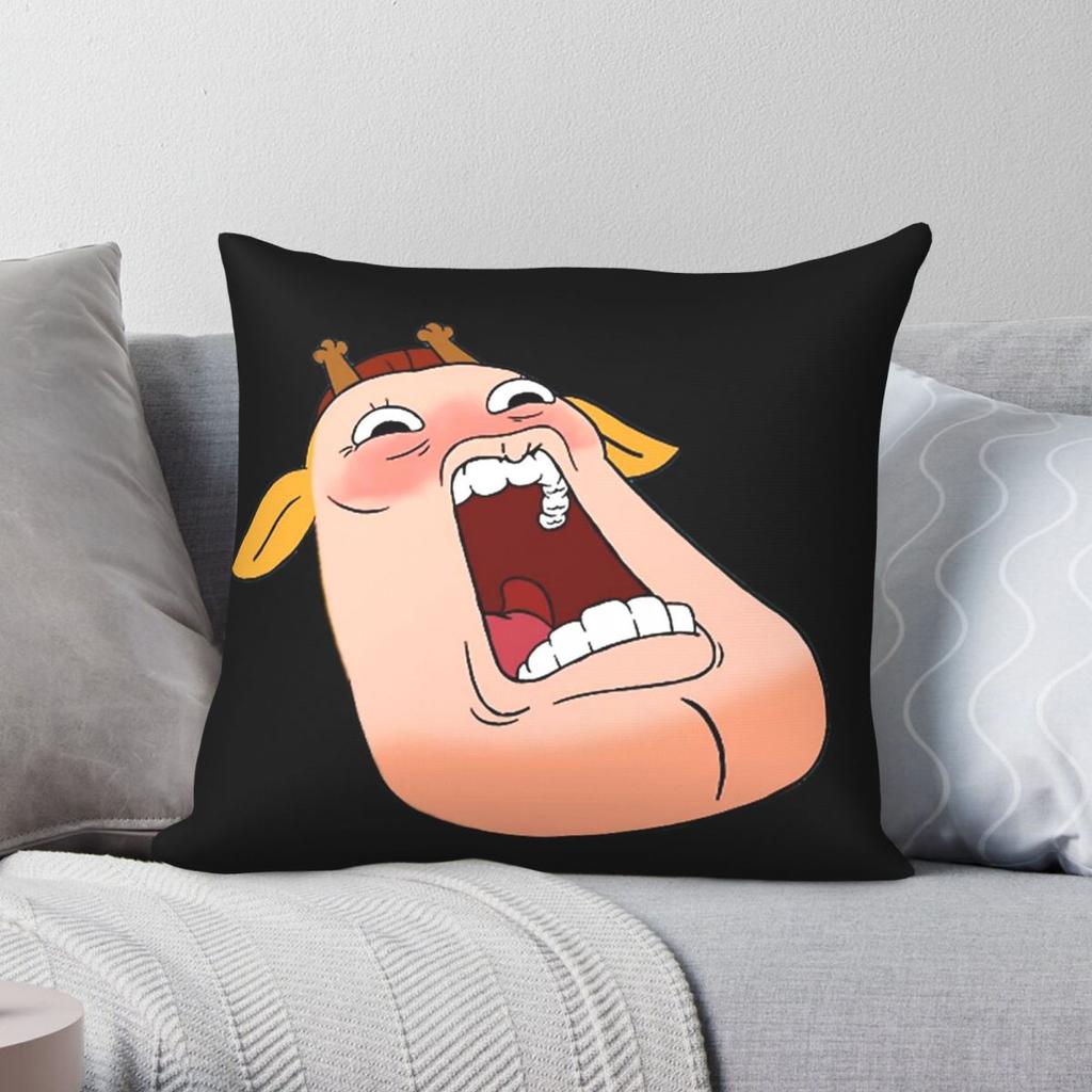 Centaurworld Durpleton Screaming Square Pillowcase Polyester Linen Velvet Creative Zip Decor Pillow Case Room Cushion Cover