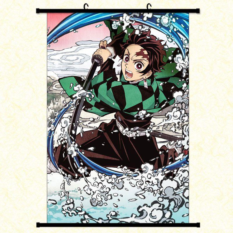 Autentisk Kimetsu No Yaiba Demon Slayer Tecknade Karaktärer Väggaffisch För Hem Och Rumsdekor