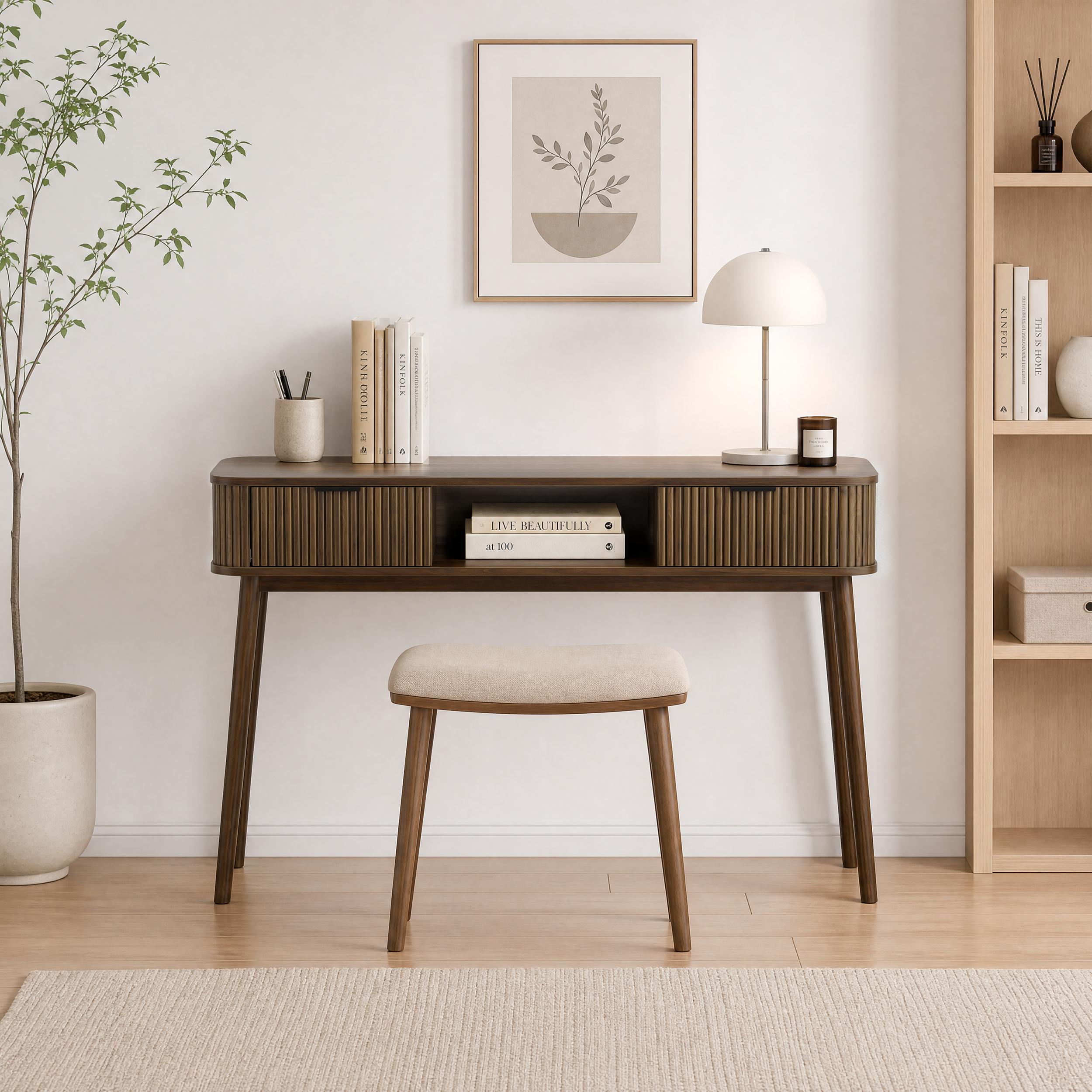 Mid-Century Console with Drawers and Storage