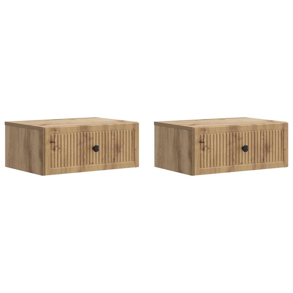 Nightstand 2 pcs Artisan Oak 49 x 34.5 x 20 cm engineered wood