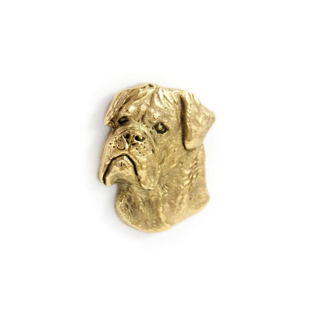 Bullmastiff I - Dog Brooch In Decorative Box, Elegant Gold-plated Pin, Art-Dog Brand Jacket Pin