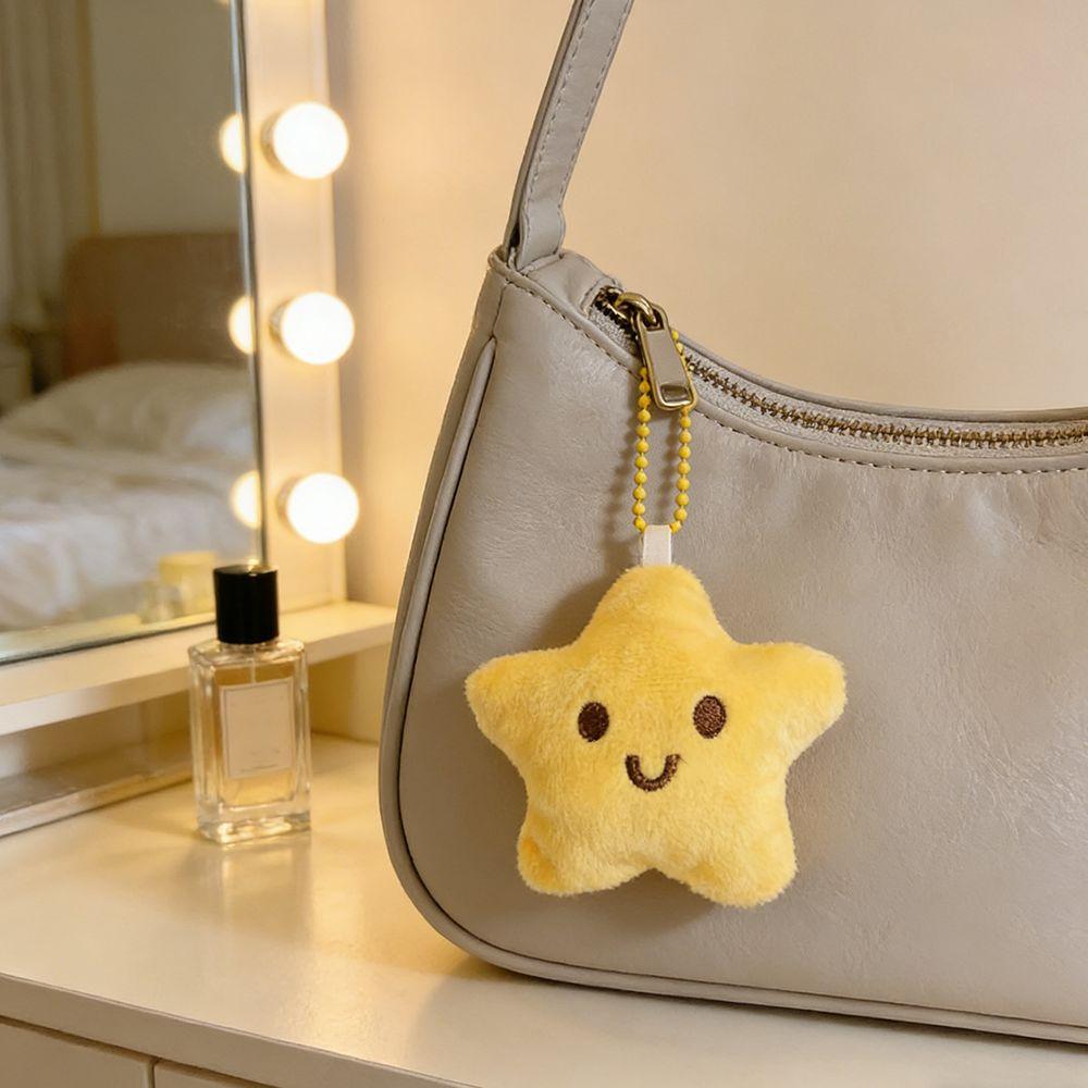 Friendship Plush Star Keychain Cartoon Star Pendant with Lanyard  Graduation Gifts