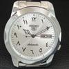 JAPAN VINTAGE REFURBISHED SEIKO 5 AUTOMATIC MENS SILVER DIAL WATCH a445892-1