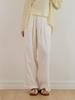 LE STUDIO Obi Cover Pintuck Summer Pants Ivory