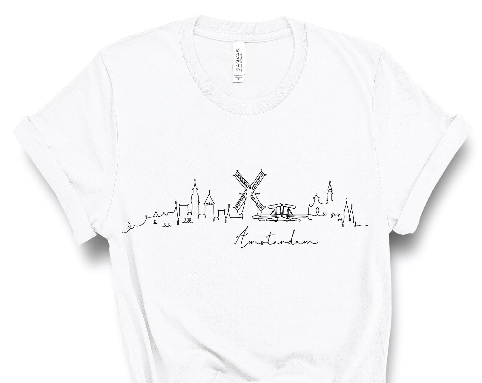 Amsterdam Skyline Shirt, Amsterdam Shirt, Amsterdam Netherlands, Amsterdam T Shirt, Netherlands T-Shirt, Netherlands Shirt, Amsterdam Gift S